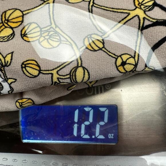 Susan Graver Top Womens 3X Tan Floral Beaded Liquid Knit Stretch Comfort Office - Picture 14 of 15